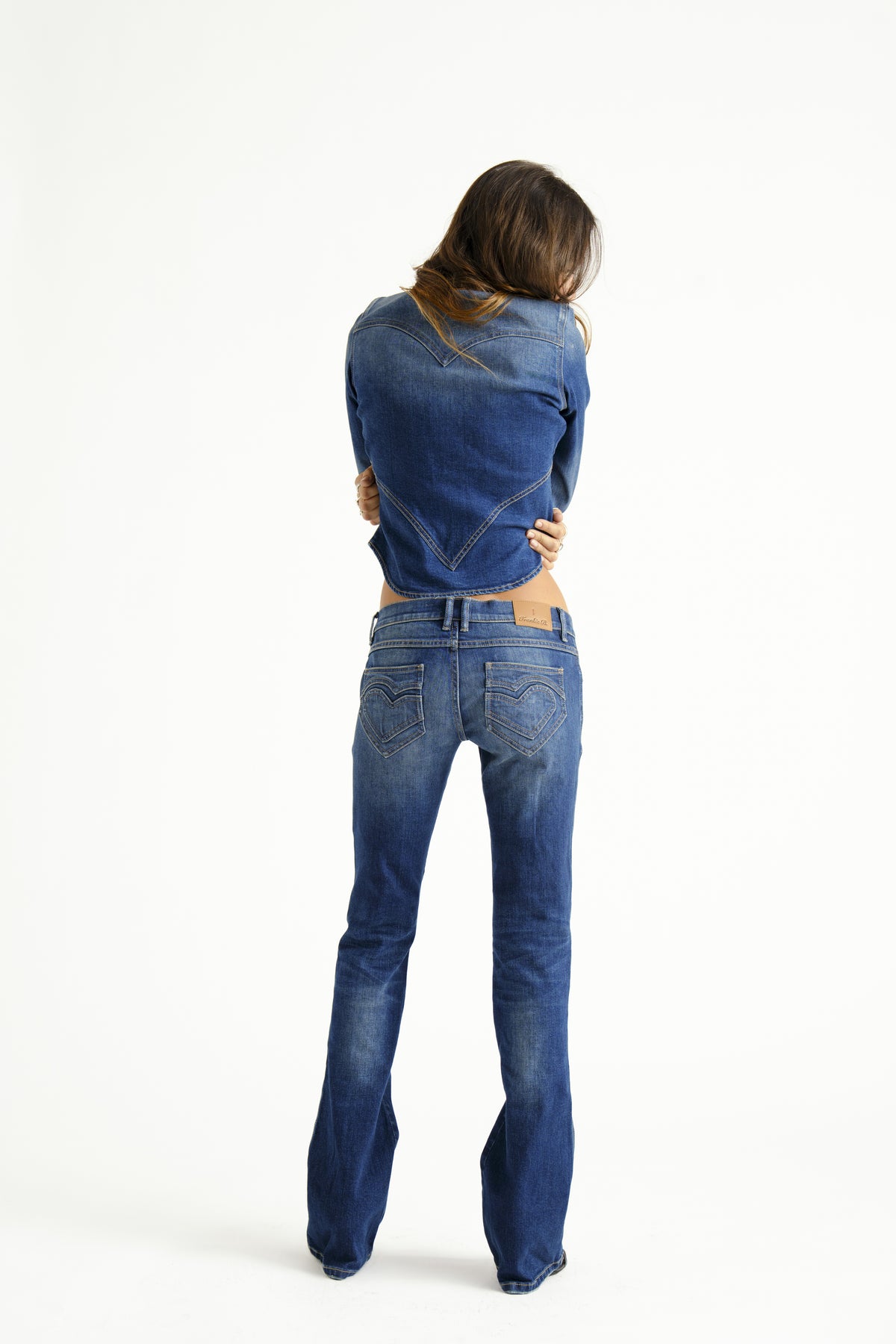 Lovers Patch Pocket Stacked Bootcut Jean Indigo