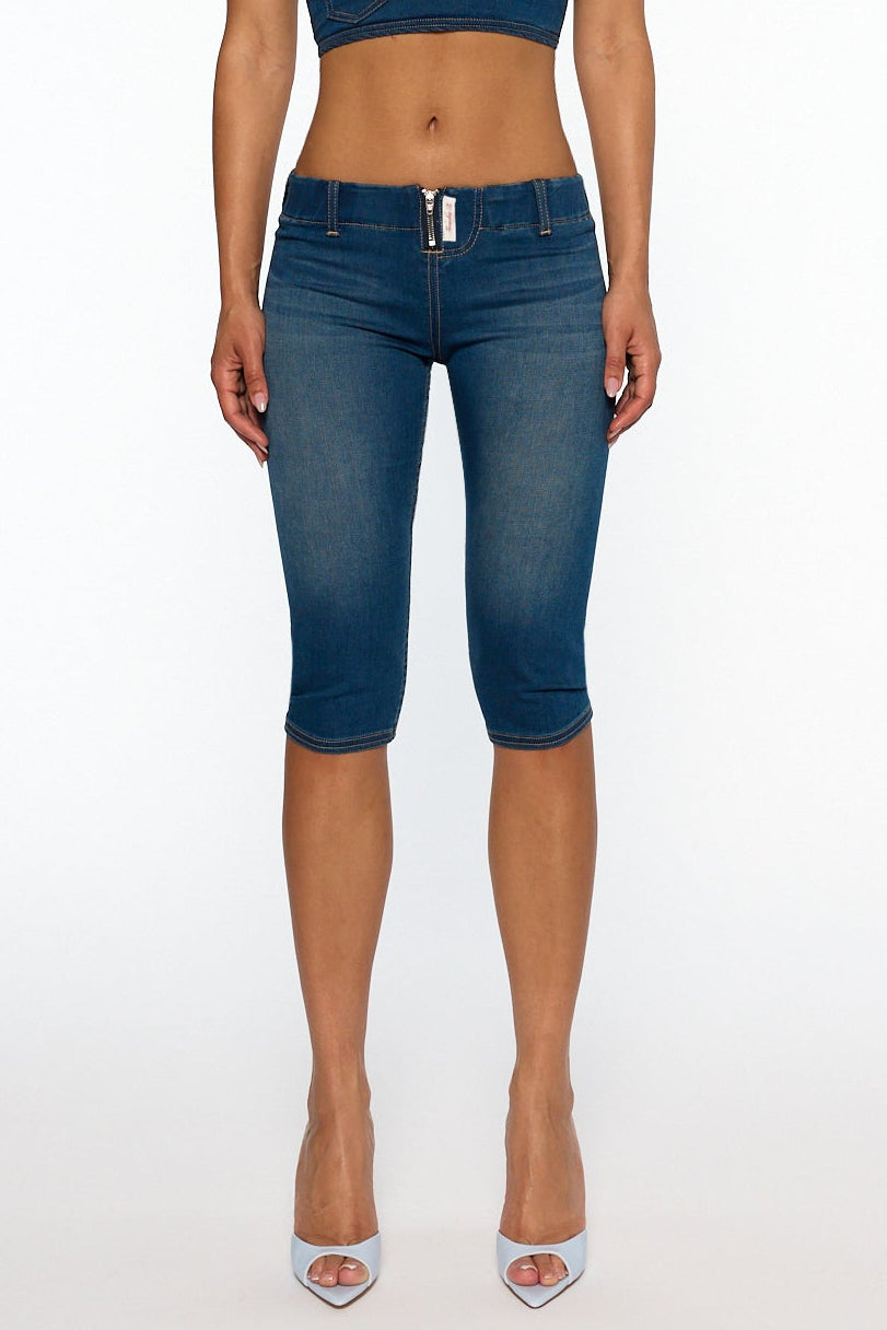 LA Exposed Zipper Capri